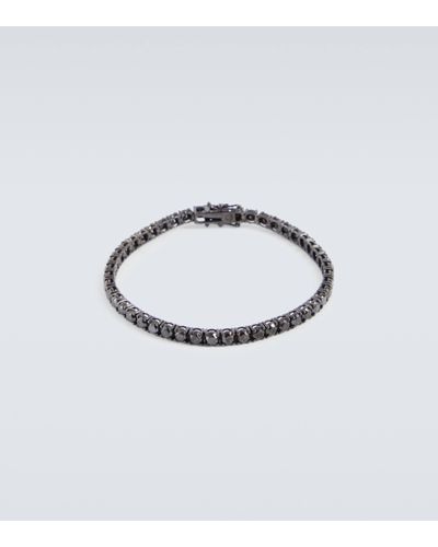SHAY 18kt Black Gold Tennis Bracelet With Diamonds - Metallic