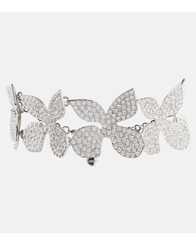 Area Crystal-embellished Choker Necklace - Metallic