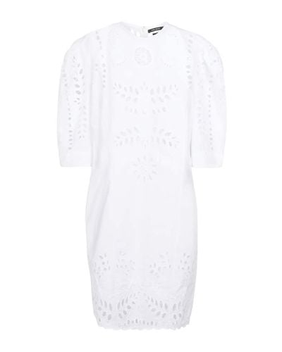 Isabel Marant Dallin Embroidered Cotton Minidress - White