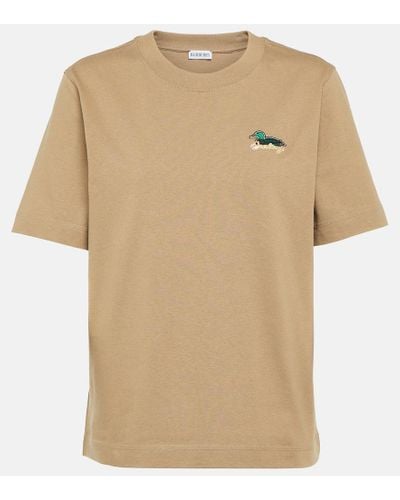 Burberry T-Shirt aus Baumwoll-Jersey - Natur