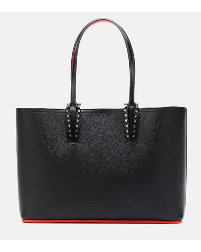 Christian Louboutin Cabata Small Stud-embellished Leather Tote Bag - Black