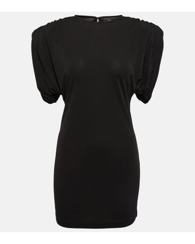 Wardrobe NYC Ruched Jersey Minidress - Black