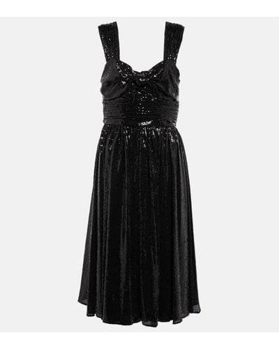 Polo Ralph Lauren Sequin-embellished Midi Dress - Black