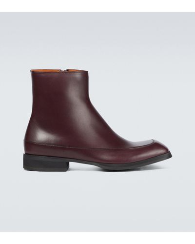 The Row Garden Leather Boots - Brown