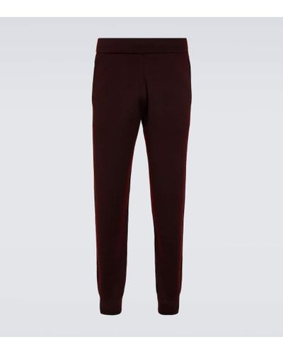 Berluti Pantalones deportivos de lana virgen - Rojo
