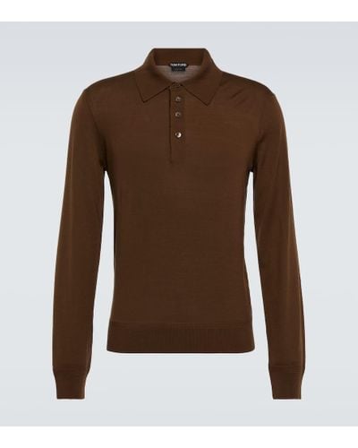 Tom Ford Polopullover aus Wolle - Braun