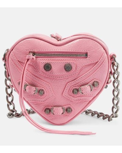 Balenciaga Le Cagole Heart Leather Bag - Pink