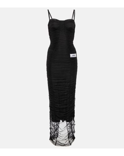 Dolce & Gabbana X Kim – Robe longue en tulle - Noir