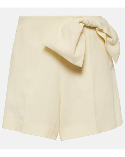 Chloé Shorts de lino - Neutro