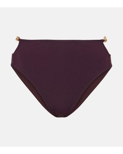 Stella McCartney Chain-trimmed Bikini Bottoms - Purple