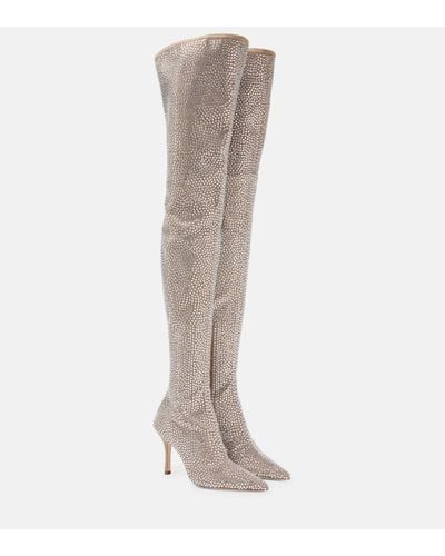 Paris Texas Embellished Over-the-knee Boots - Brown