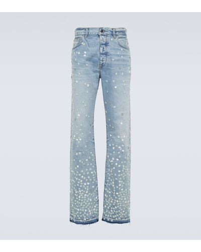 Amiri Floral Straight Jeans - Blue