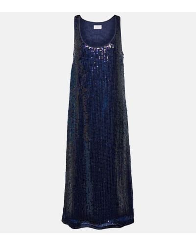 Velvet Alena Sequined Midi Dress - Blue