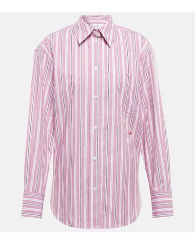 Victoria Beckham Oversize-Hemd aus Baumwollpopeline - Pink
