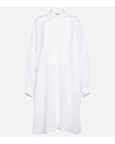 Loro Piana Linen Midi Dress - White