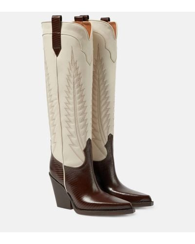 Paris Texas El Dorado Leather Cowboy Boots - Natural