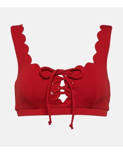 Marysia Swim Palm Springs Tie Bikini Top - Red