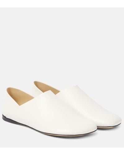 Loewe Toy Leather Slippers - White