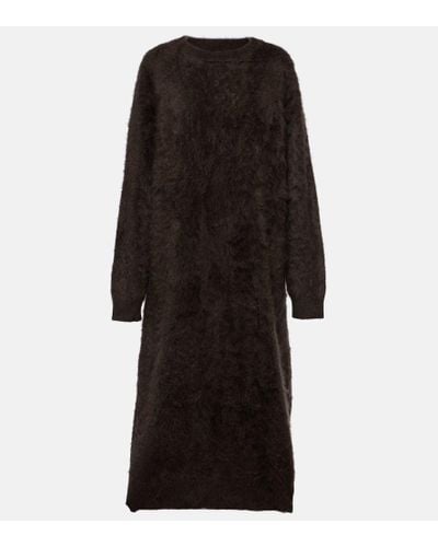 Lisa Yang Vestido midi Amara de cachemir - Negro
