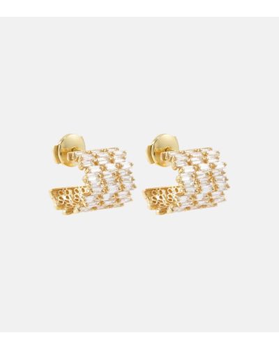Suzanne Kalan 18kt Gold Earrings With Diamonds - Metallic