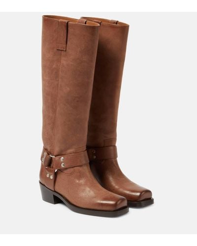 Paris Texas Roxy Leather Knee-high Boots - Brown