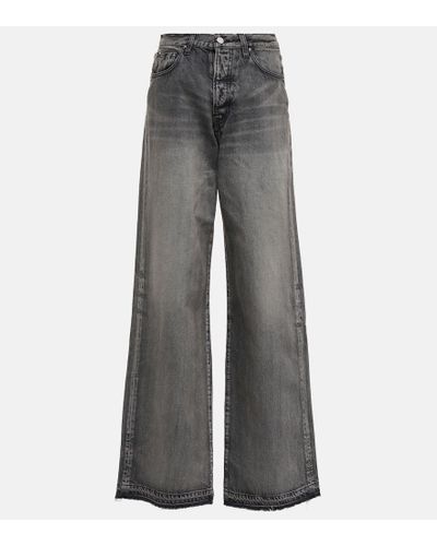 Amiri High-Rise Jeans mit weitem Bein - Grau
