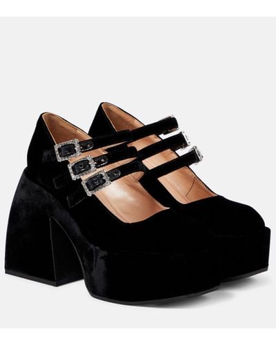 NODALETO Bulla Marietta Platform Court Shoes - Black