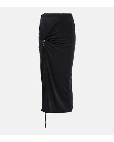 Jacquemus La Jupe Pareo Croissant Midi Skirt - Black