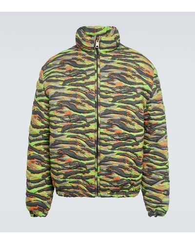ERL Camouflage Quilted Cotton Jacket - Green