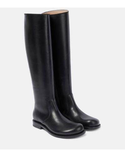 Loewe Leather Campo Chelsea Boots - Black
