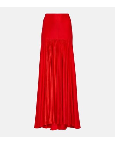 Rabanne Jersey Maxi Skirt - Red