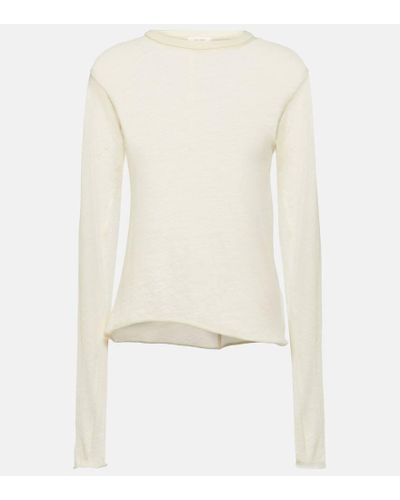 The Row Boaie Cashmere Top - White