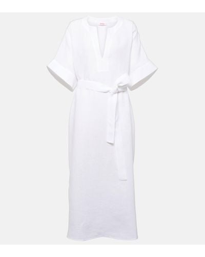 Eres Bibi Linen Midi Dress - White