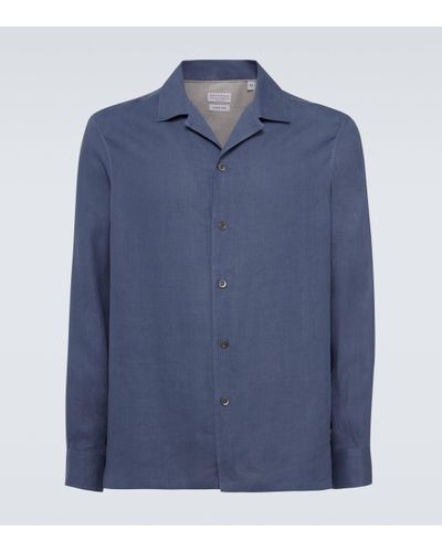 Brunello Cucinelli Hemp Shirt - Blue