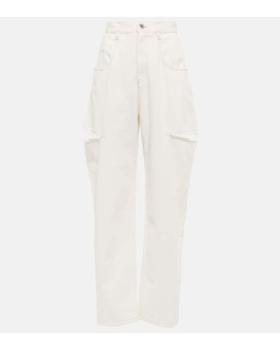Maison Margiela High-Rise Straight Jeans - Weiß