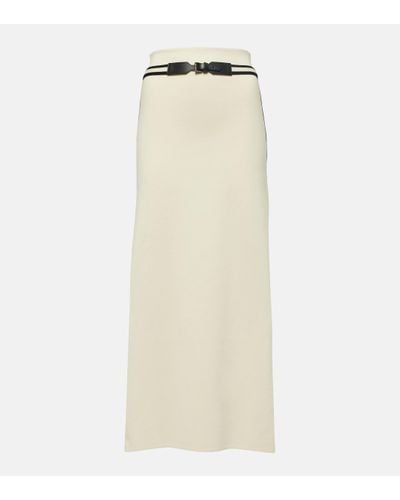 Max Mara Cotton Yarn Skirt - White