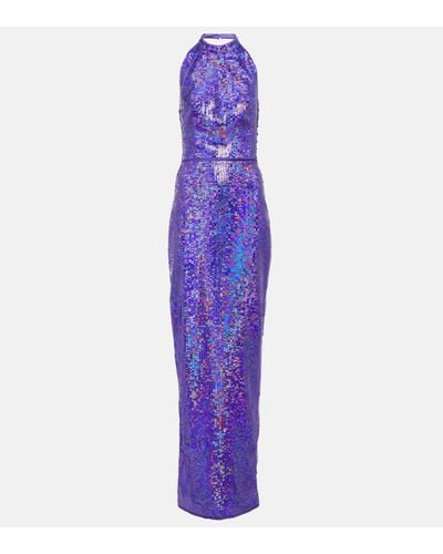 Rasario Sequin-embellished Gown - Purple