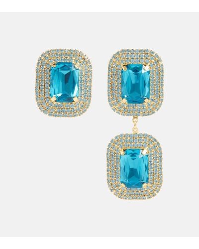 Magda Butrym Embellished Drop Earrings - Blue