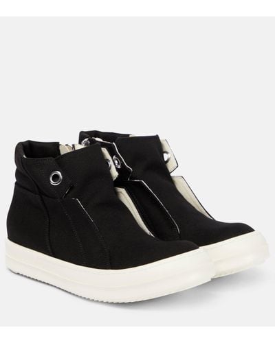 Rick Owens Dunk Denim High-top Trainers - Black