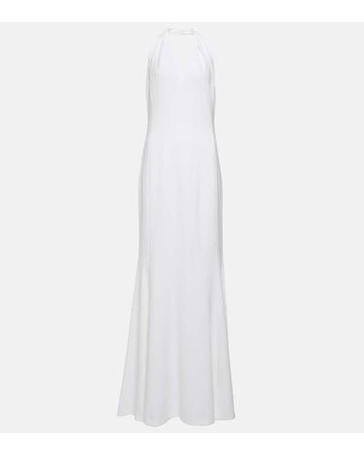 Max Mara Bridal Uranio Halterneck Gown - White