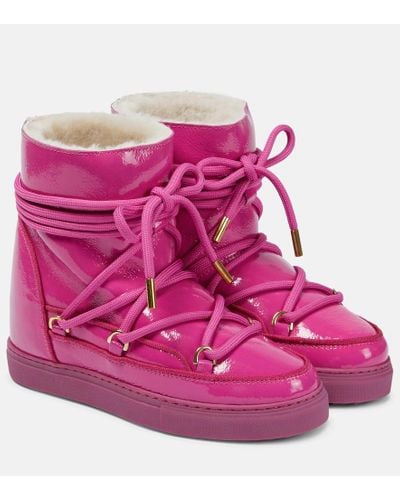 Inuikii Schneestiefel Sneaker Classic aus Leder - Pink