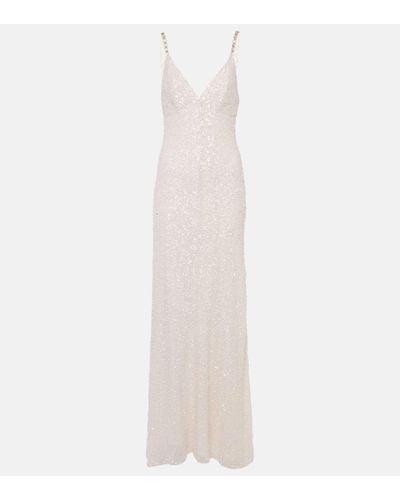 Jenny Packham Bridal Nora Sequined Silk Gown - White