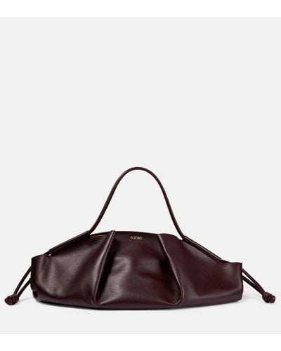 Loewe Paseo Xl Leather Tote Bag - Brown