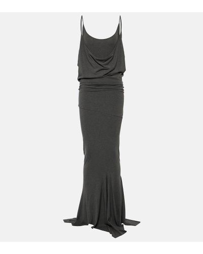 The Attico Jersey Maxi Dress - Black