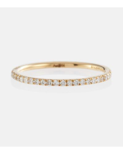 Ileana Makri Thread Band 18kt Gold Ring With Diamonds - White