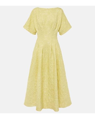 Jonathan Simkhai Rosalie Jacquard Midi Dress - Yellow
