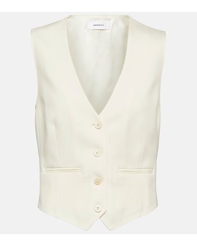 Wardrobe NYC Gilet raccourci en laine - Blanc
