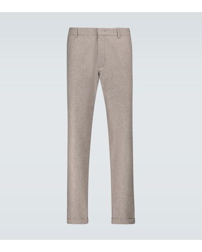Caruso Regular-fit Wool Trousers - Grey