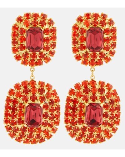 Magda Butrym Embellished Drop Earrings - Orange