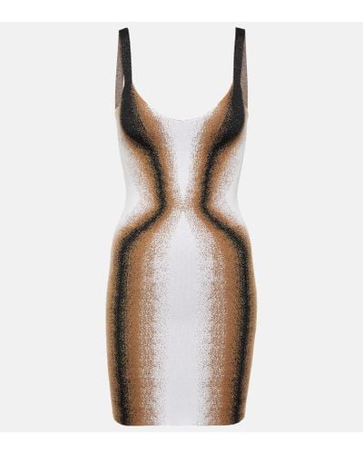 Y. Project Printed Knit Minidress - Brown